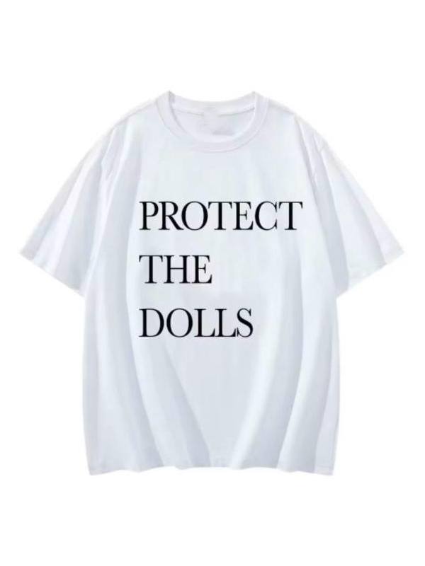 Pedro Pascal Protect The Dolls White Graphic T-Shirt Thobes