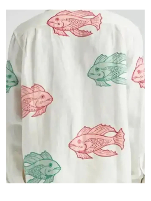 Platonic S02 Seth Rogen Fish Printed Shirt USA Jackets
