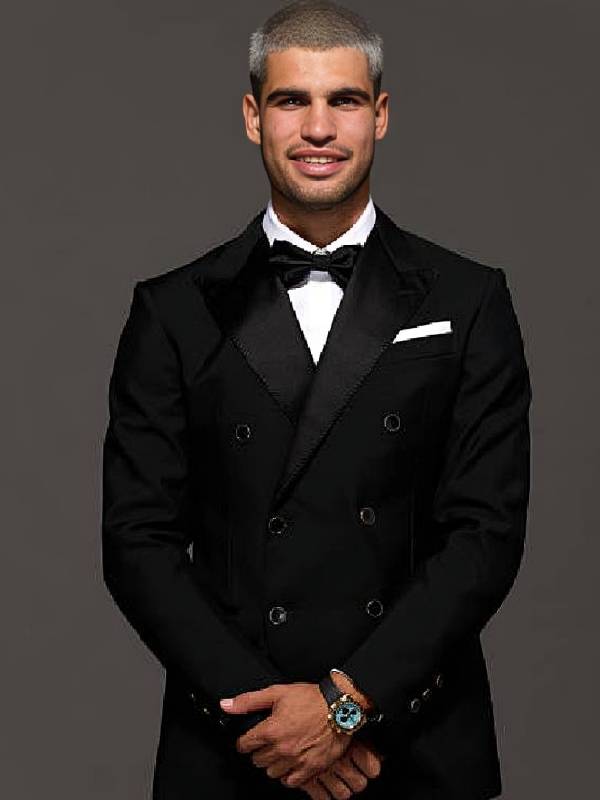 Laver Cup 2025 Carlos Alcaraz Black Suit USA Jackets