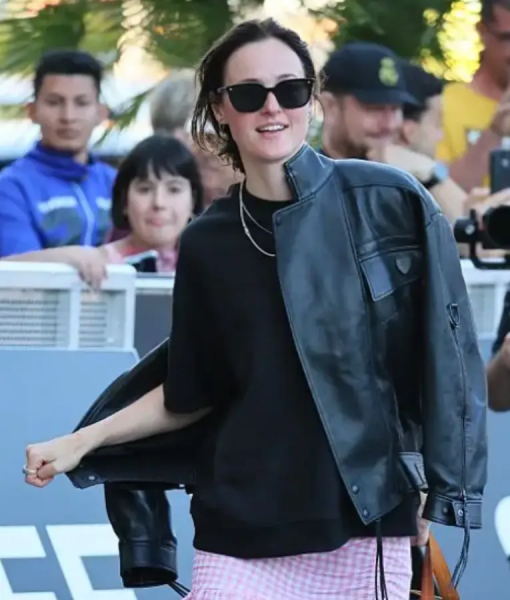 Renate Reinsve 73rd San Sebastian International Film Festival Leather Jacket USA Jackets
