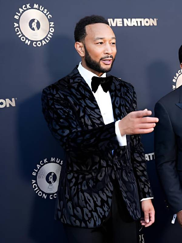 2025 ANNUAL BMAC Gala John Legend Printed Blazer USA Jackets