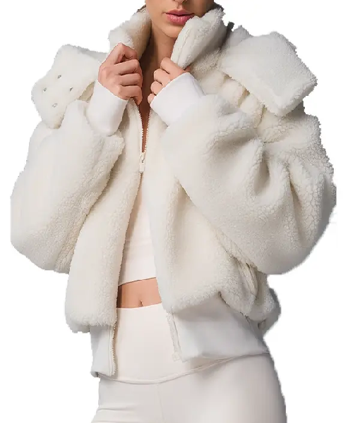 Real Housewives of Orange County S19 Gretchen Rossi Sherpa Jacket USA Jackets