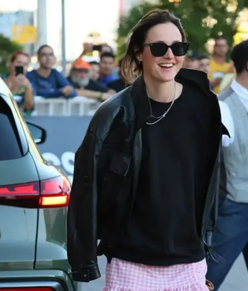 Renate Reinsve 73rd San Sebastian International Film Festival Leather Jacket USA Jackets