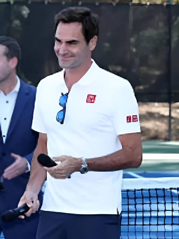 Laver Cup 2025 Roger Federer White Polo Shirt USA Jackets
