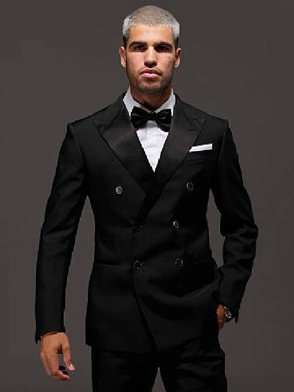 Laver Cup 2025 Carlos Alcaraz Black Suit USA Jackets