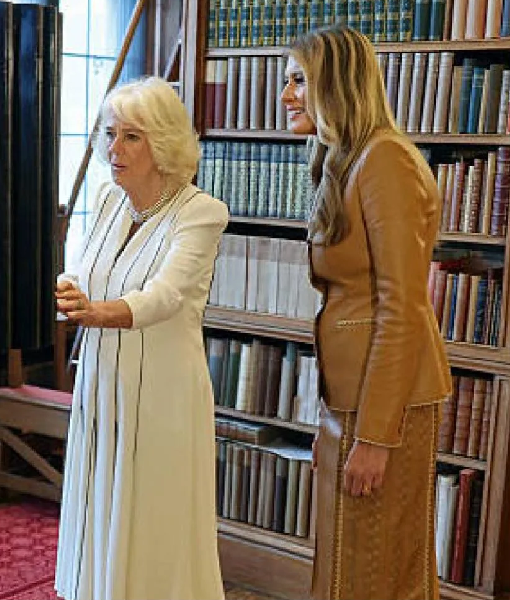 First Lady Melania Trump Brown Blazer USA Jackets