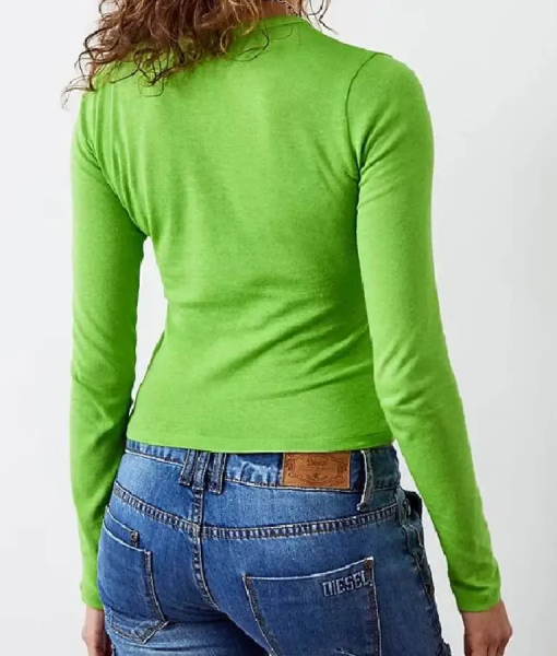 Wednesday Emma Myers Green Graphic Shirt USA Jackets