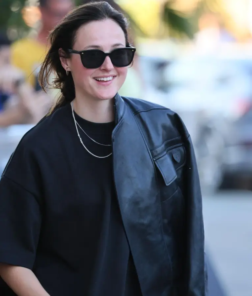 Renate Reinsve 73rd San Sebastian International Film Festival Leather Jacket USA Jackets
