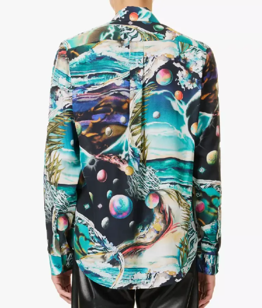 Great British Bake Off S16 Noel Fielding Beach Space Print Shirt USA Jackets