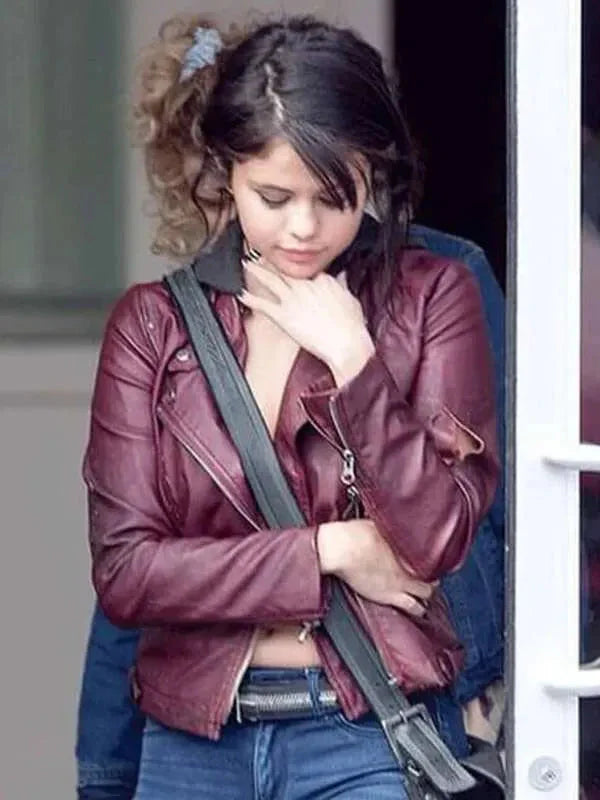 Selena Gomez The Fundamentals of Caring Maroon Jacket Thobes