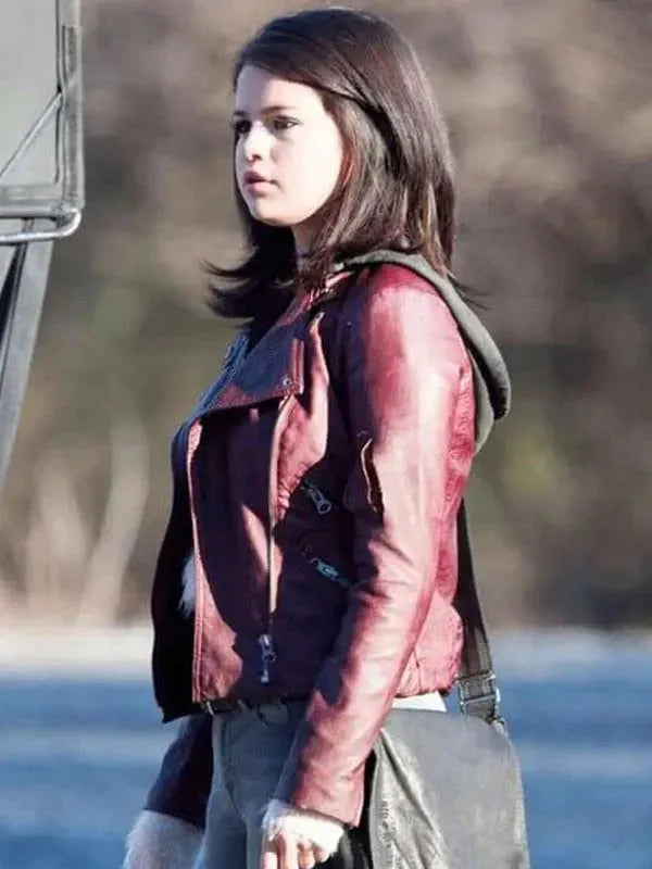 Selena Gomez The Fundamentals of Caring Maroon Jacket Thobes