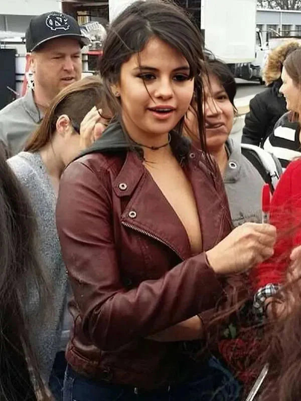 Selena Gomez The Fundamentals of Caring Maroon Jacket Thobes