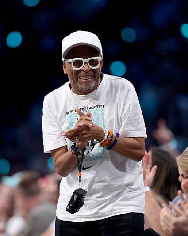 Spike Lee WNBA playoffs White Shirt USA Jackets