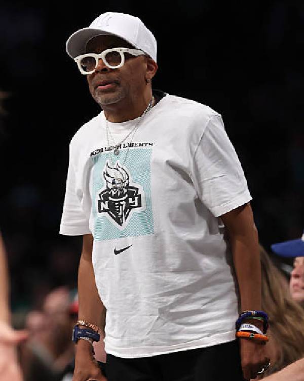 Spike Lee WNBA playoffs White Shirt USA Jackets