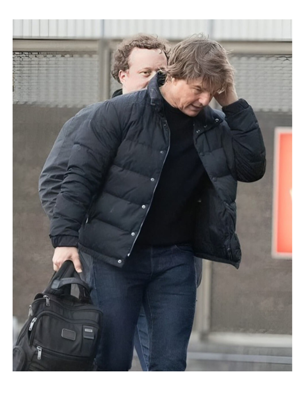 Tom Cruise Mission Impossible 8 Ethan Hunt Black Puffer Jacket USA Jackets