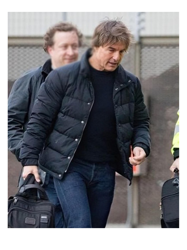 Tom Cruise Mission Impossible 8 Ethan Hunt Black Puffer Jacket USA Jackets