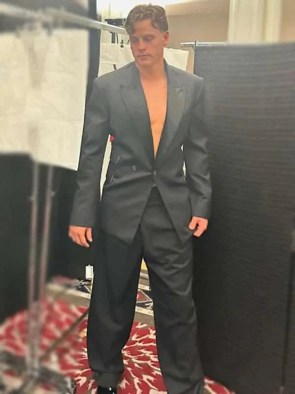 Joe Burrow Backless Black Suit USA Jackets