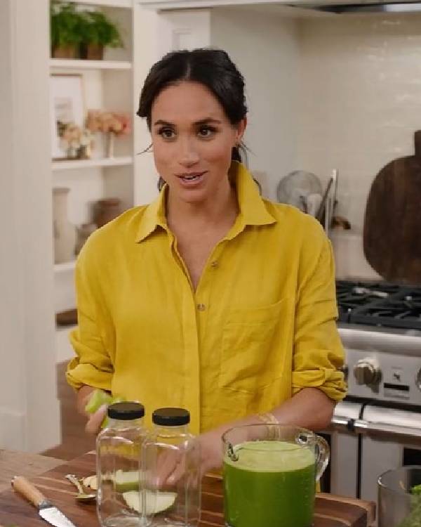 With Love, Meghan 2025 Meghan Markle Yellow Shirt Thobes