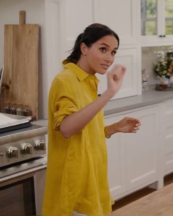 With Love, Meghan 2025 Meghan Markle Yellow Shirt Thobes