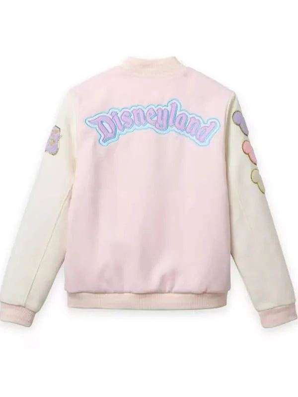 Women Disneyland Pink Varsity Jacket Thobes