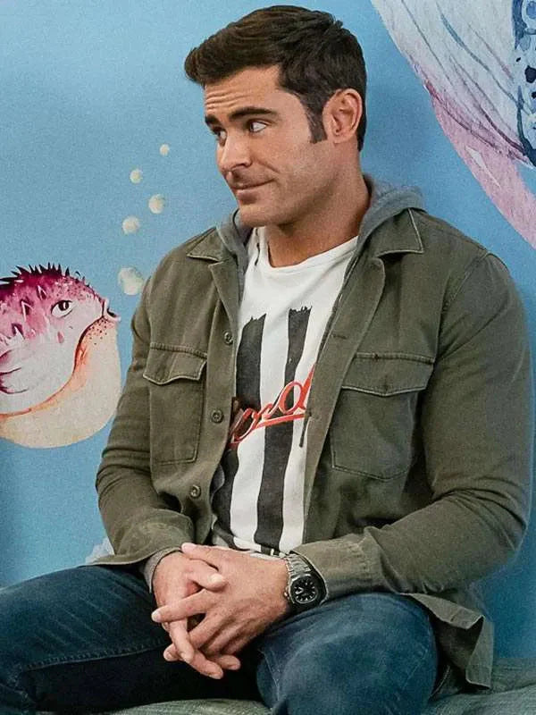 Zac Efron A Family Affair 2024 Green Jacket Thobes