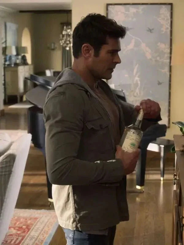 Zac Efron A Family Affair 2024 Green Jacket Thobes