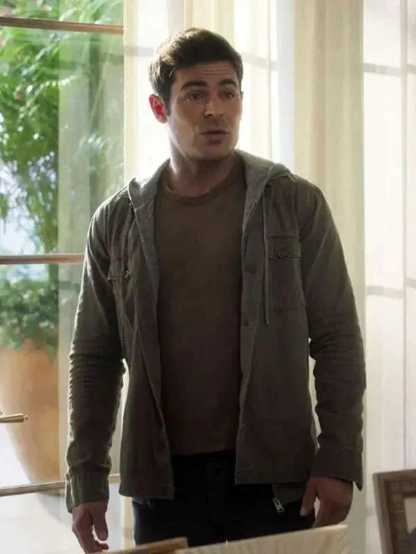 Zac Efron A Family Affair 2024 Green Jacket Thobes
