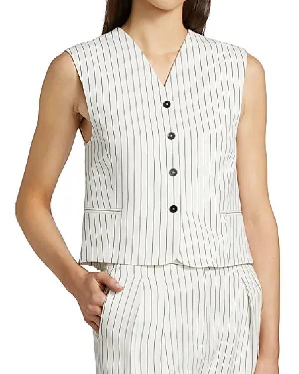 Only Murders In The Building Selena Gomez Pinstriped Vest NYC Jackets