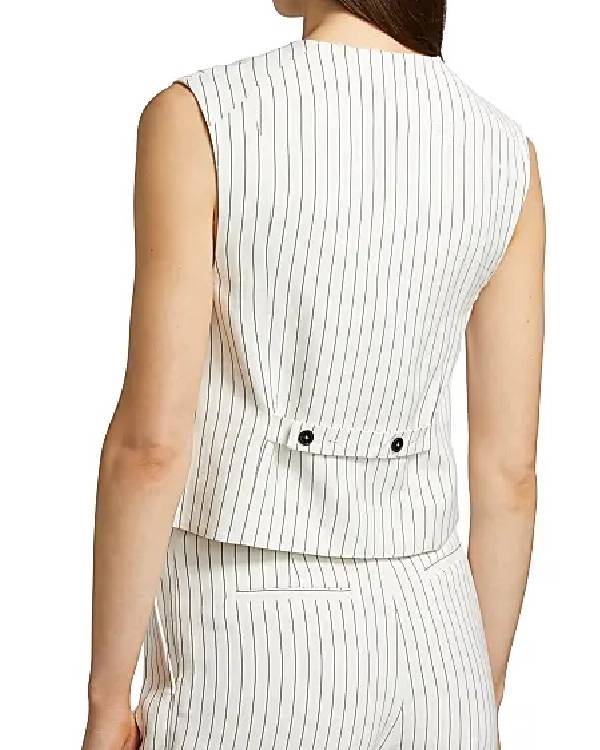 Only Murders In The Building Selena Gomez Pinstriped Vest NYC Jackets