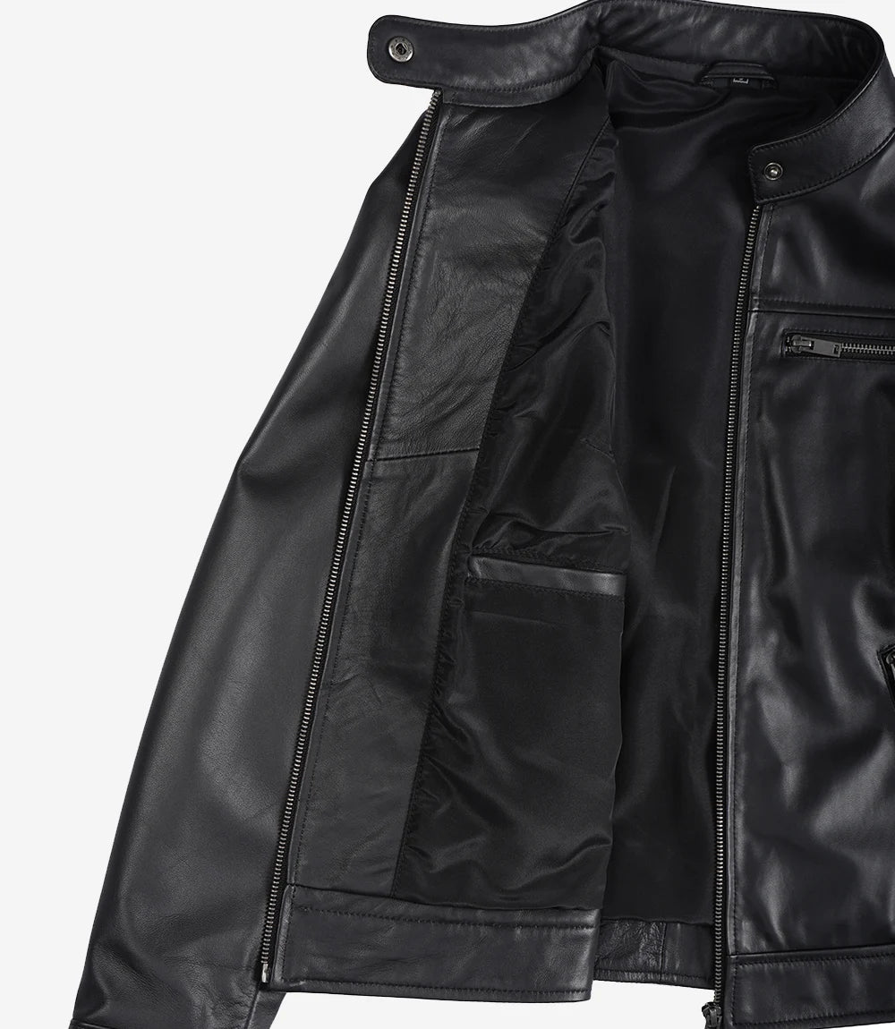 Bickford Women's Black Real Leather Biker Style Jacket